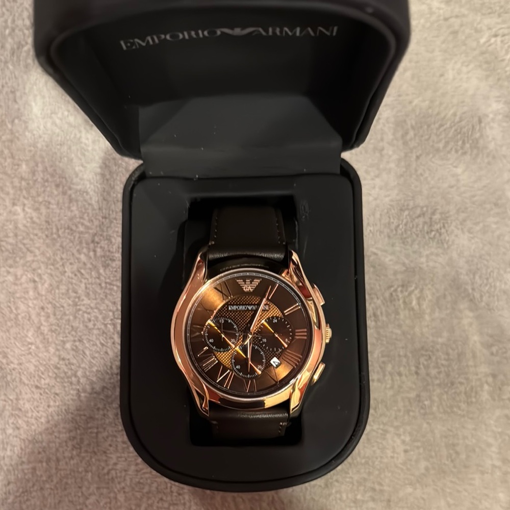Emporio Armani Rose Gold Chronograph Watch